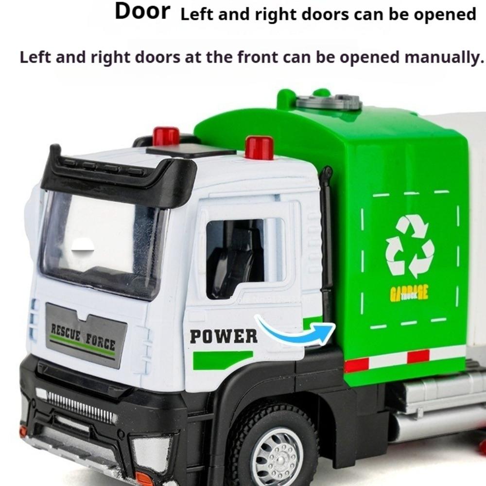 1:32 Electric Dust-Sucking Sweeper Car Model Toy Concrete Mixer Truck Alloy Engineering Vehicles Sound Light Gifts for Children