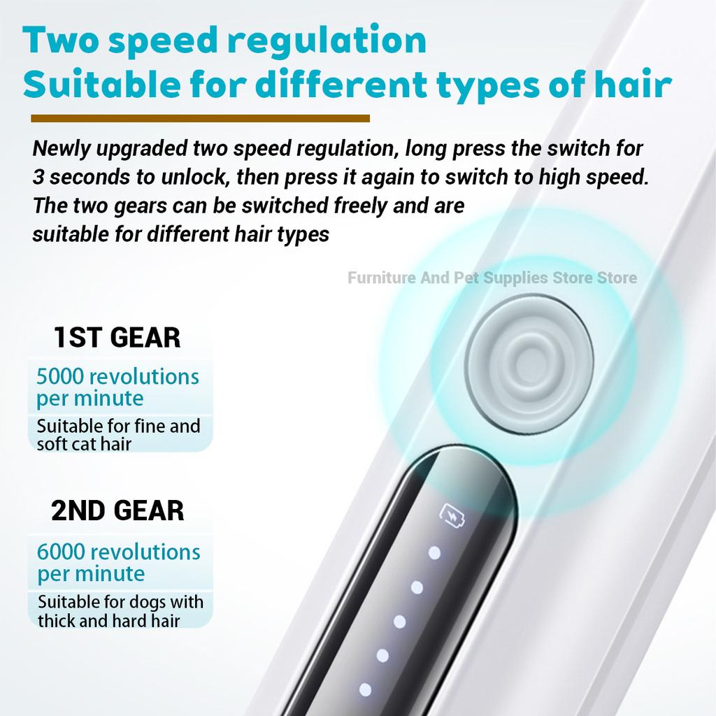 New type of dog paw trimmer with travel lock function fully waterproof pet hair trimmer with LED display screen cat hair trimmer