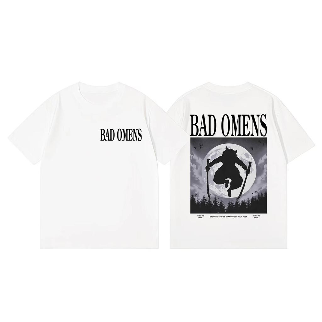 Rock Band Bad Omens Merch Tshirts Men Women High Street Fashion Trend Short Sleeve T Shirt Summer Casual Loose Cotton Tshirt