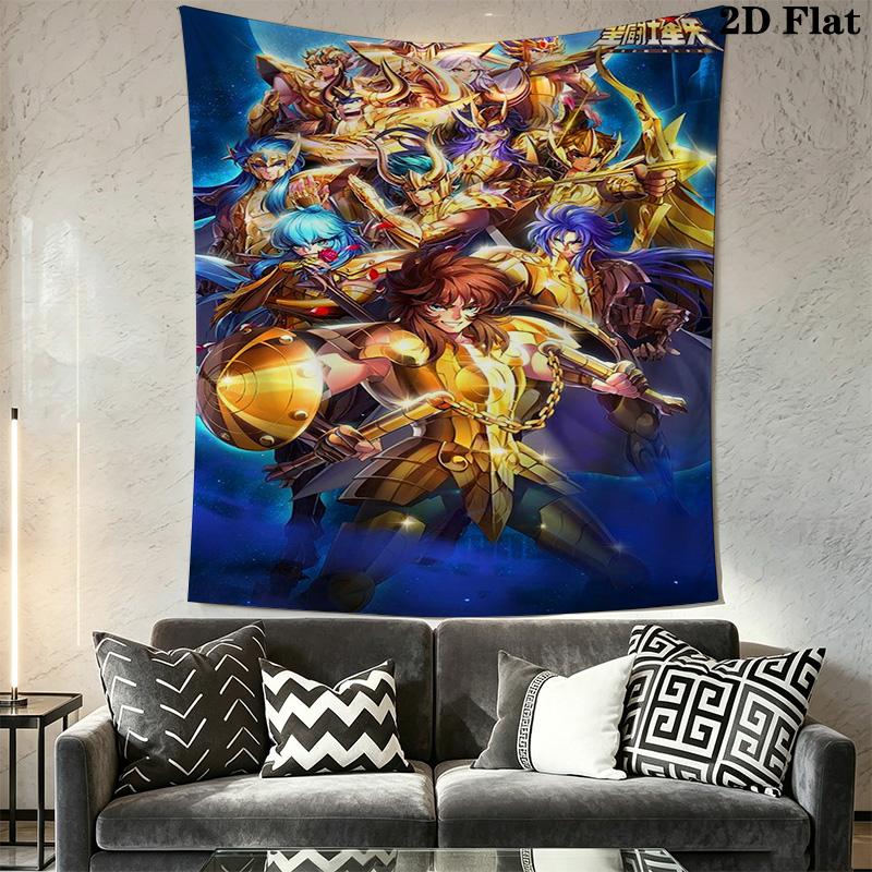 Saint Seiya Legend Continues Tapestry Background Cloth Fashion Print Background Wall Hanging Cloth Soft Christmas Gift