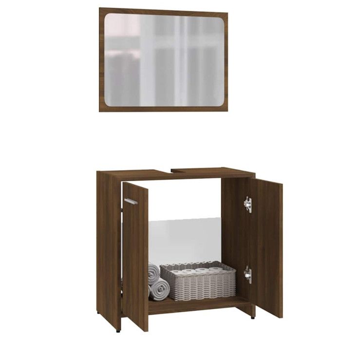 VidaXL Meubles de salle de bain Chêne marron Bois d'ingénierie 815530