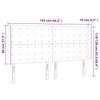 vidaXL LED Kopfteil Dunkelgrau 163x16x118/128 cm Samt