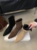 Spice Girl Wind Slope Heel 3cm Short Boots Autumn and Winter Retro Maillard Coffee Small Short Boots Fashion Martin Boots Single Boots Women