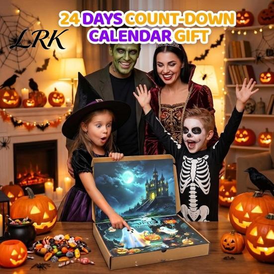 Ghost Collectible Toys 2026 Halloween Advent Calendar, 24 Day Countdown Figurine Set, Calendar Glow In Dark Toy for Kids, Party Favor Themed Puzzle