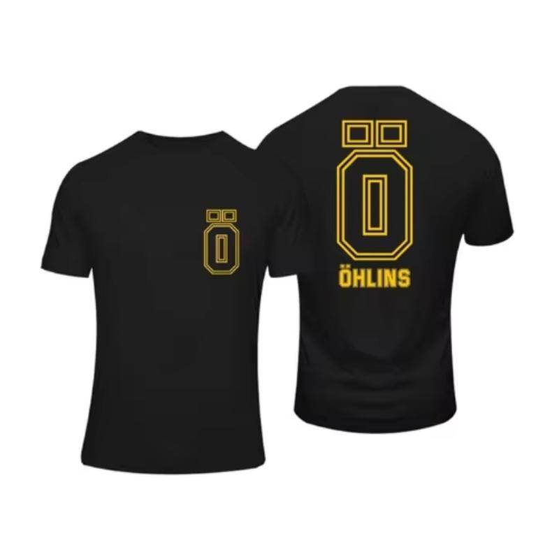 

Удивительные футболки мужские Ohlins Shock Suspension автомобиль мотоцикл спорт гонки футболка летние повседневные свободные мужские футболки с коротким рукавом S