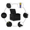 Vidaxl Reclining Lift Chair with Massage, Electric, Black