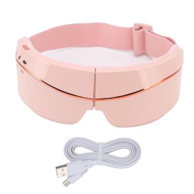 Eye Massager Smart Bluetooth Heating Vibration USB Charging Eye Massage Machine for Home Dorm Pink