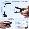 Dual Heads 14 LED Touch Control Reading Light with 3 Colors&8 Brightness USB Rechargeable Eye Care Book Light Clip On Book/Desk