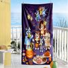 Halloween Bluey Characters Beach Towel Quick-Dry Soft Microfiber Comfortable Lightweight Perfect for Traveling Yoga Camping and Swimming
