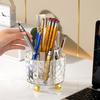 Rotating Dust-Proof Cosmetic Organizer: Makeup Brush Holder, Lipstick & Eyeshadow Rack, Pen Holder