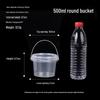 Sealed Transparent White Plastic Storage Barrel - Round Small Food Barrel