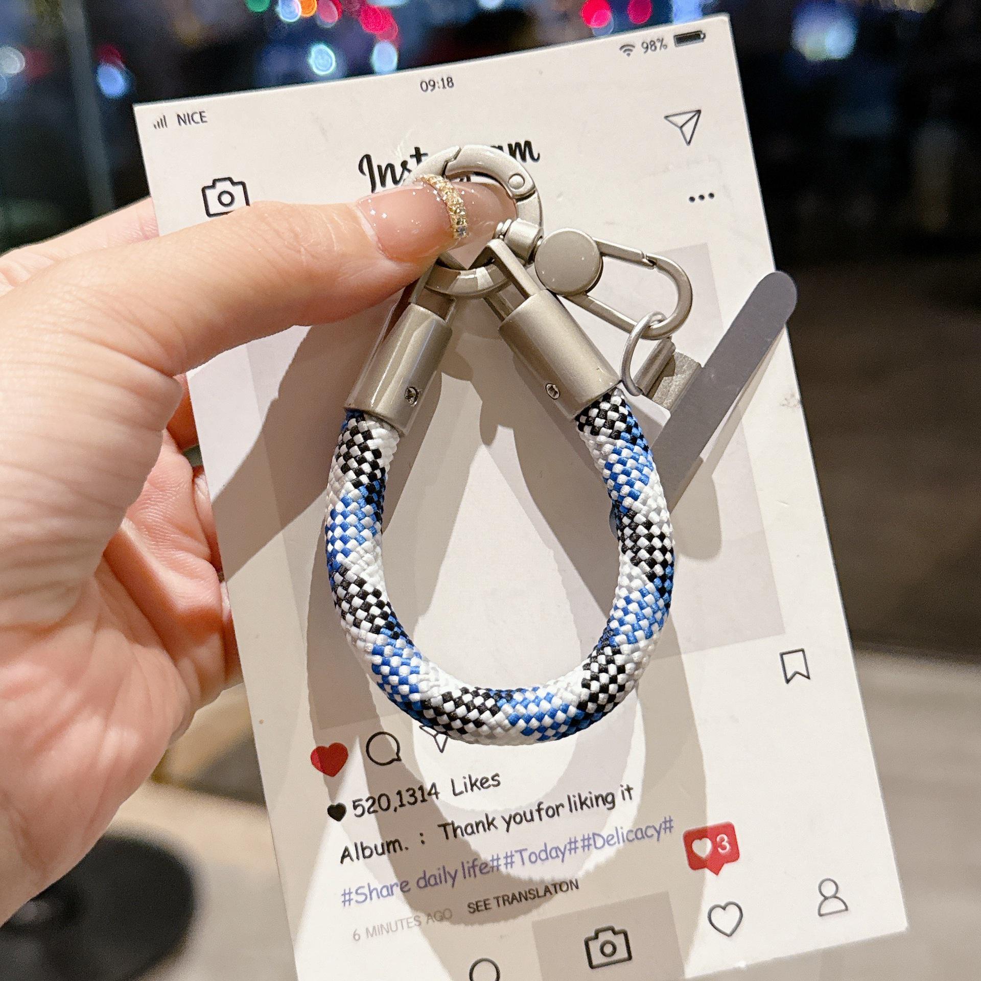 Creative Mobile Phone Thumb Lanyard and Keychain Pendant