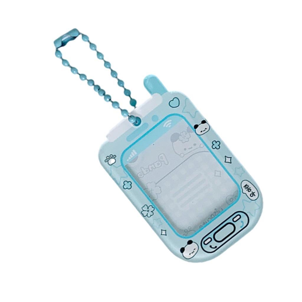 Cute Cartoon Keychain Card Case Sturdy Hard Plastic Compact Design Keyings For Students And Office Workers