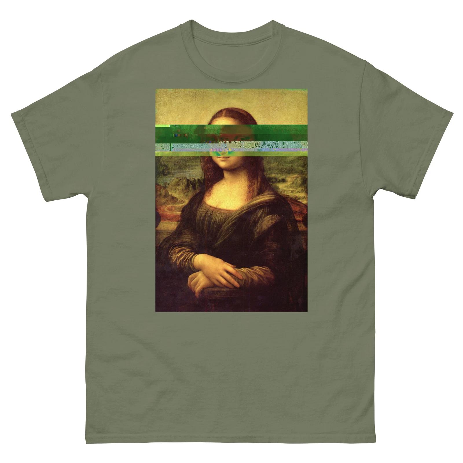 Mona Lisa - Leonardo da Vinci T Shirt Glitch Design 3XL