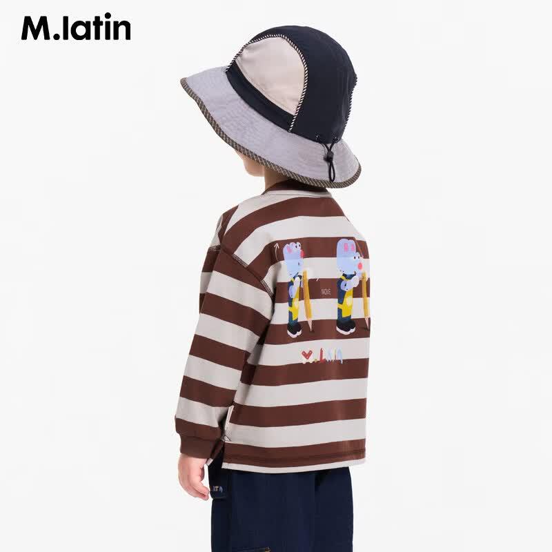 M.Latin Boys' Retro Stripe Long Sleeve T-Shirt