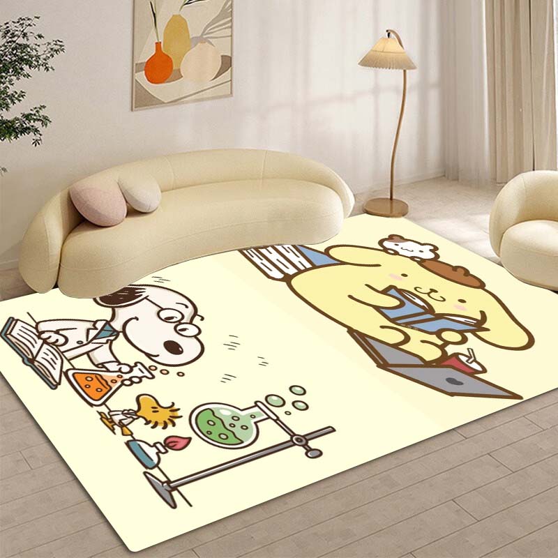 New Pom Pom Purin Cartoon Carpet for Bedroom, Living Room, Home, Sofa Decoration, Children's Play Decoration, Floor Mat Gift