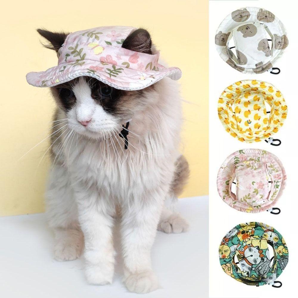 Katze Hund Hund Sonnenschutzhüte Atmungsaktiver Haustier Fischerhut Mode Katze Sonnenschutzhut