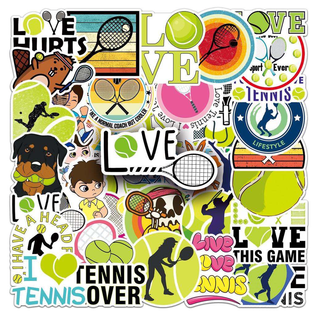 50 Tennis Graffiti Personalized Sports Creative Guka DIY Skateboard Suitcase Stickers Waterproof