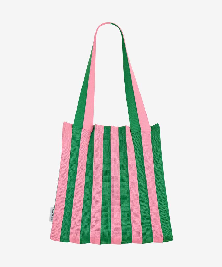 Pleatsmama Zweifach-Shopper Tasche Rosa Grün
