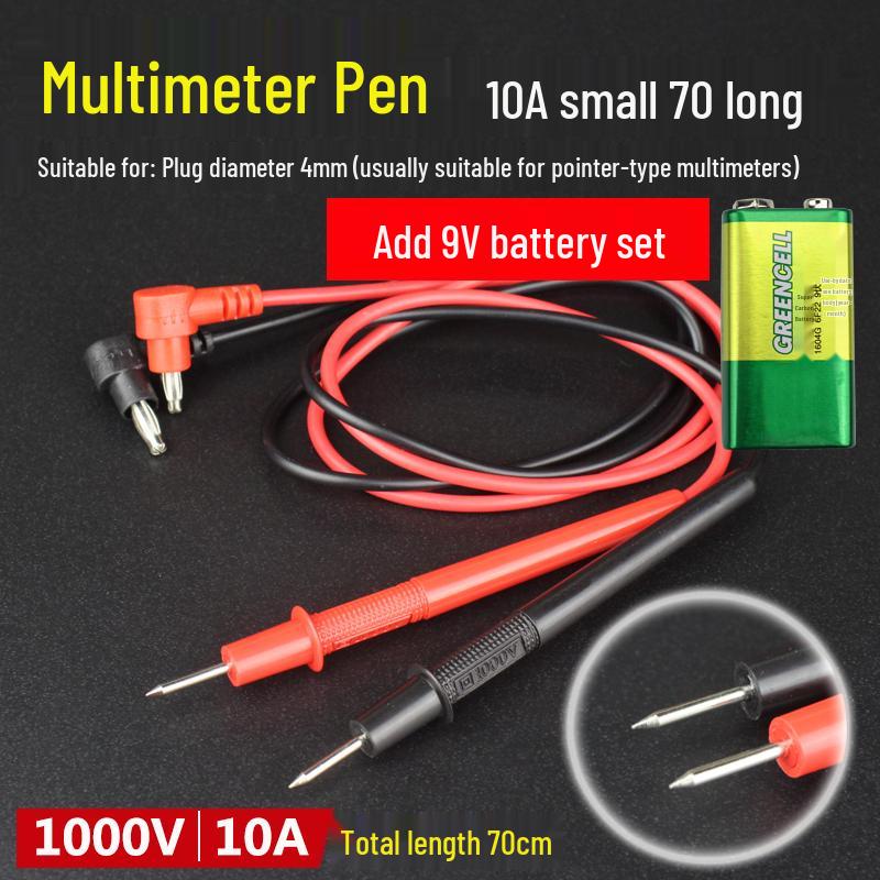 Extra Fine Silicone Multimeter Test Leads with Super Sharp Long Needle Probes