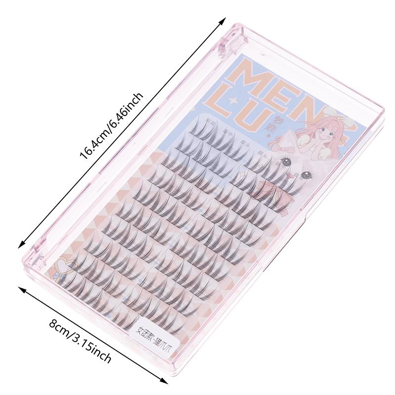 Diy Clusters Eyelash Extension Mix Dovetail Individual Lashes Volume False Eyelashes Natural Segmented Eyelash Bundles Makeup
