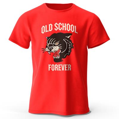 Classic Old School Forever Printed Men's T-Shirt In Vintage Style for Summer Tops Tees Streetwear Fashion