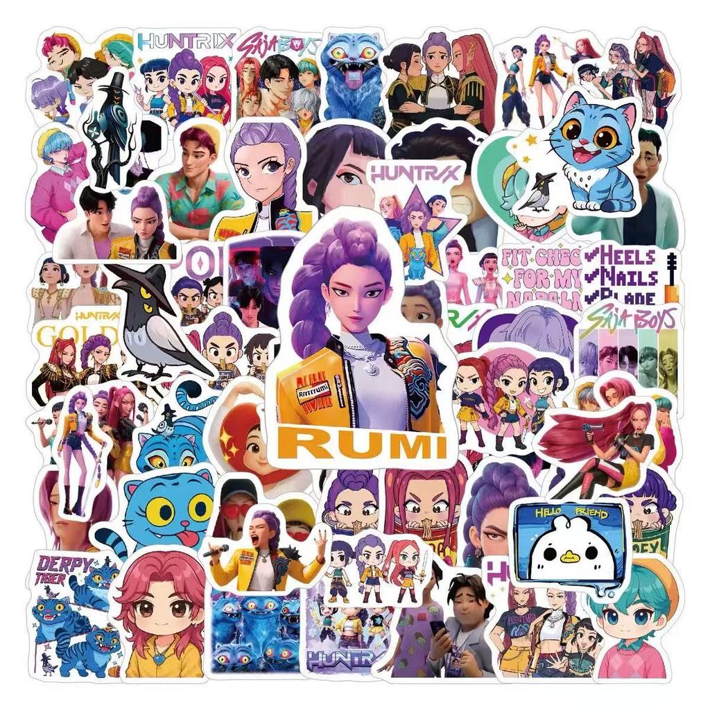 78pcs K-pop Witch Hunt Group PVC Stickers, Durable Material, Stylish Idol Prints for Journals, Phone Cases & DIY Crafts kawaii