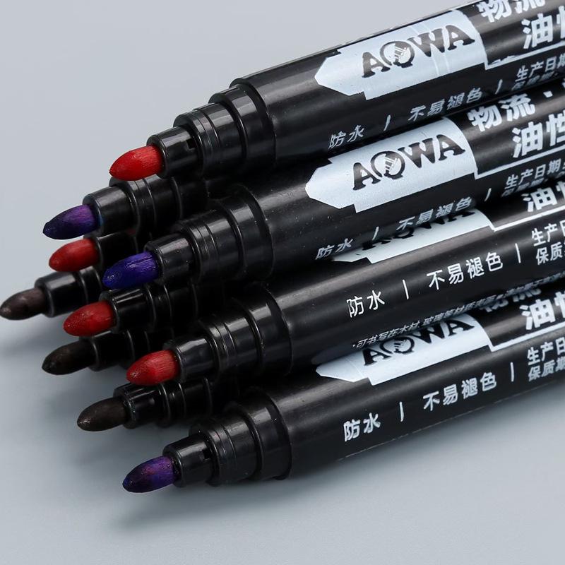 Black Oil-Based Waterproof Large Tip Quick-Dry Marker Pen