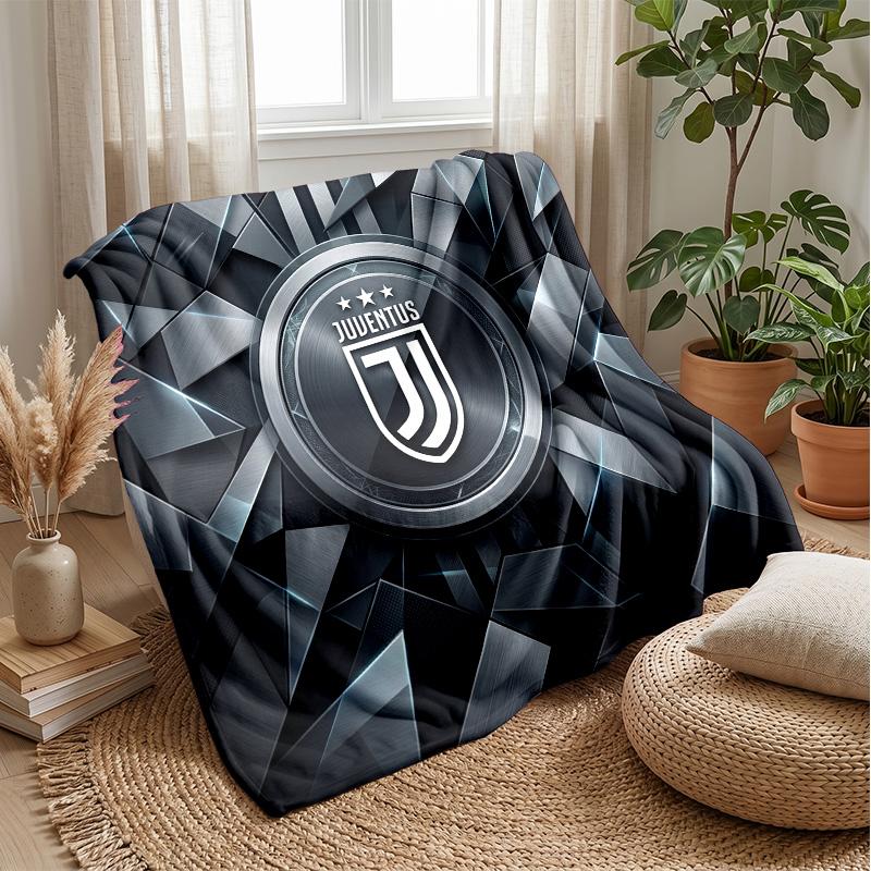 Juventus FC Theme Blanket Soft Flannel Blanket Plush Throw Blanket Cozy Sofa Bed Blanket for Home Decor
