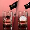 Clear Ice Ball Maker Tray - 2 Inch Ice Cube Maker Mold,4 Cavity Large Clear Ice Ball Silicone Tray, Crystal Clear Ice Sphere Maker Mold for Whiskey