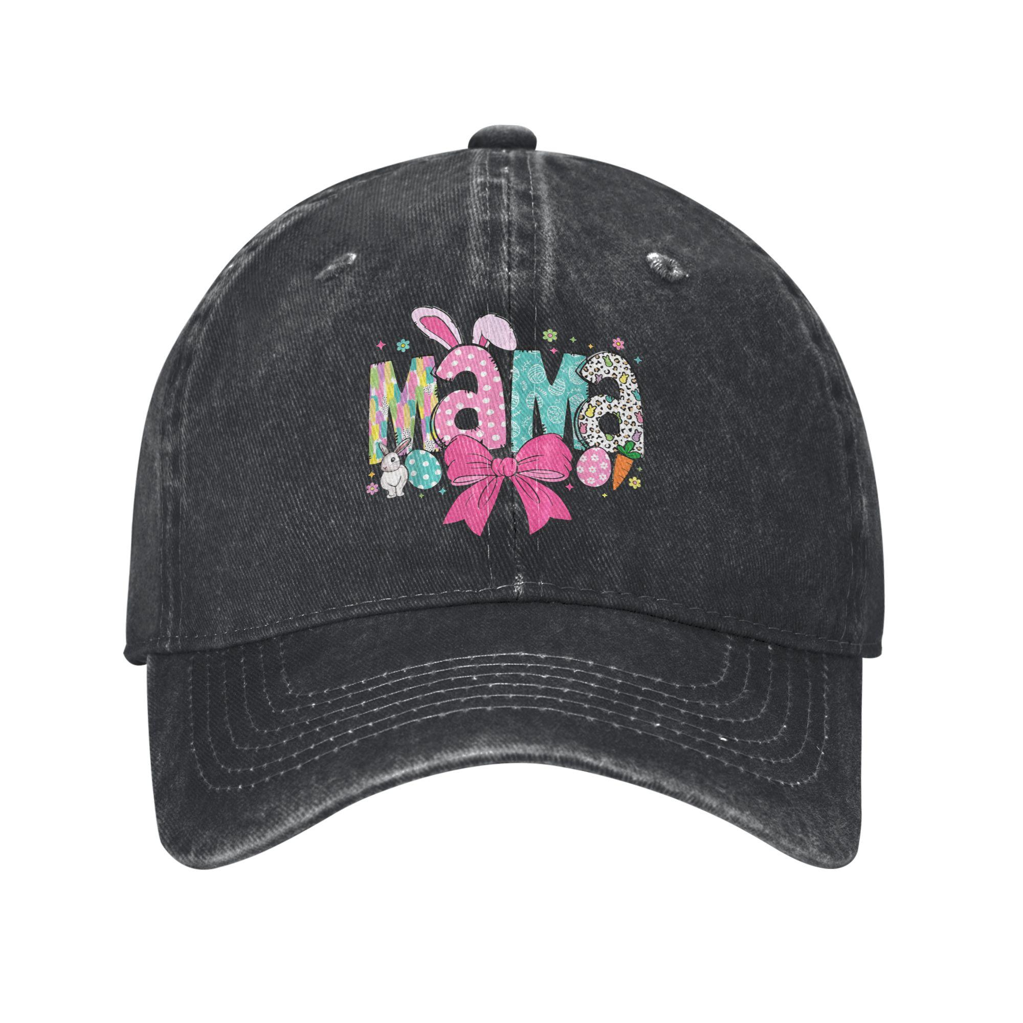 Mama Mini Easter Matching Bunny Easter Day Leisure Baseball Cap Unisex Hats Women Visor Protection Snapback Cotton tops gorras Adjustable