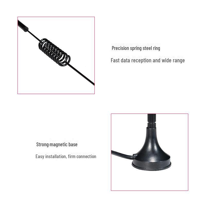 2.4G/5.8G/5G High-Gain Omnidirectional Antenna with Small Suction Cup and TS-9/CRC9 Connectors