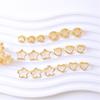 10pcs Two Hole CCB Heart Flower Star Oval Circle Frame Beads Spacer Connectors for Diy Bracelet Earrings Pendants Jewelry Making