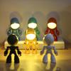 Bewegliches Roboter-Nachtlicht LED-Schreibtischlampe mit flexiblem Arm Kabellos Tragbar Deko für Büro Schlafzimmer
