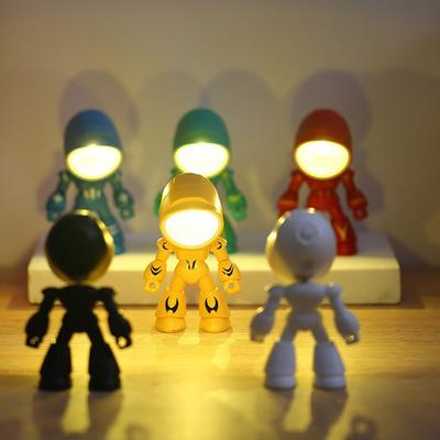 Ruchoma Lampka Nocna LED Robot Lampa Biurkowa z Elastycznym Ramieniem Bezprzewodowa Przenośna Dekoracja do Biura Sypialni