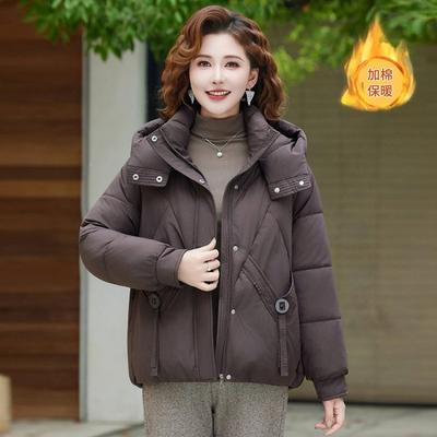Fashion Thickened Down Cotton-padded Clothes, Mother Winter Short New Warm Cotton-padded Clothes, Loose Hooded Cotton-padded Jackets