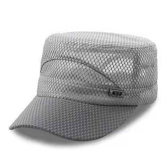 Men's Summer Flat Top Hat: Casual Outdoor Fishing Sun Protection, Breathable Mesh for Middle-aged & Elderly