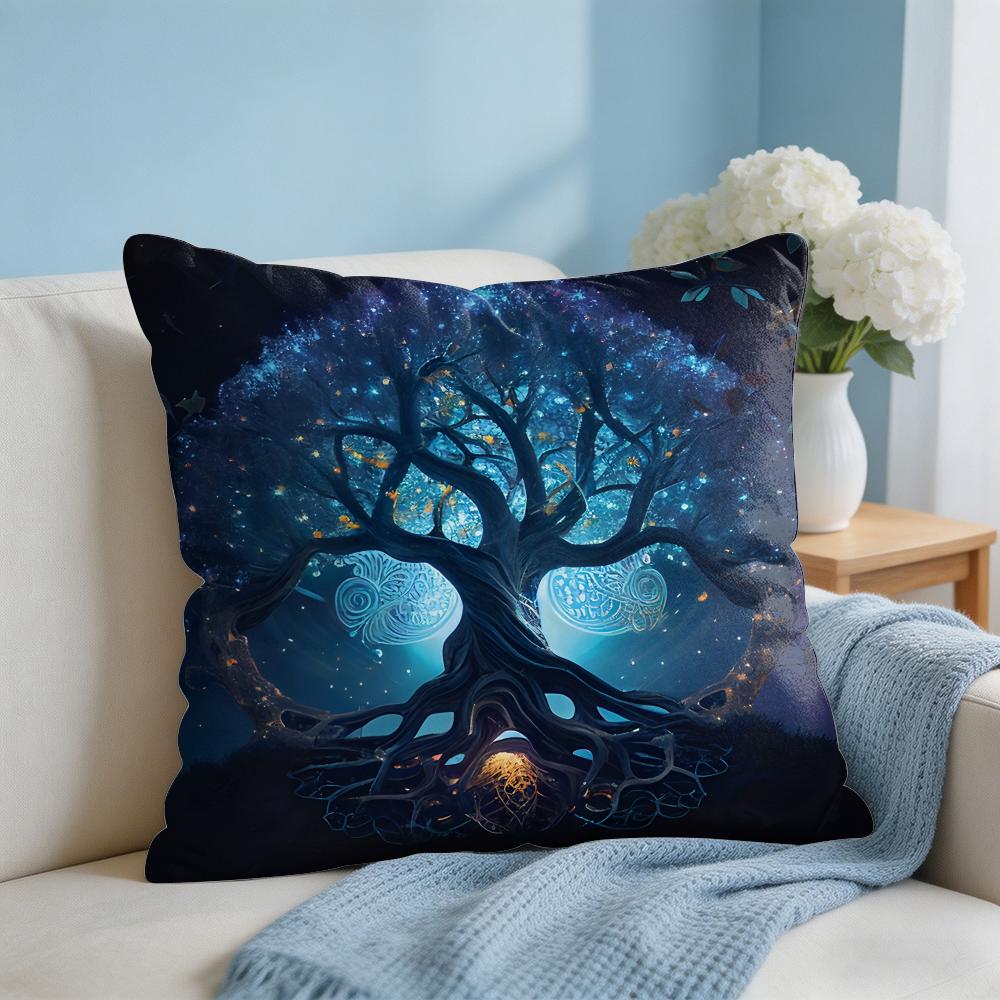 Tree Of Life Abstract Cushion Cover Square Pillow Bedroom Sofa Leisure Comfort Living Room Home Decoration X