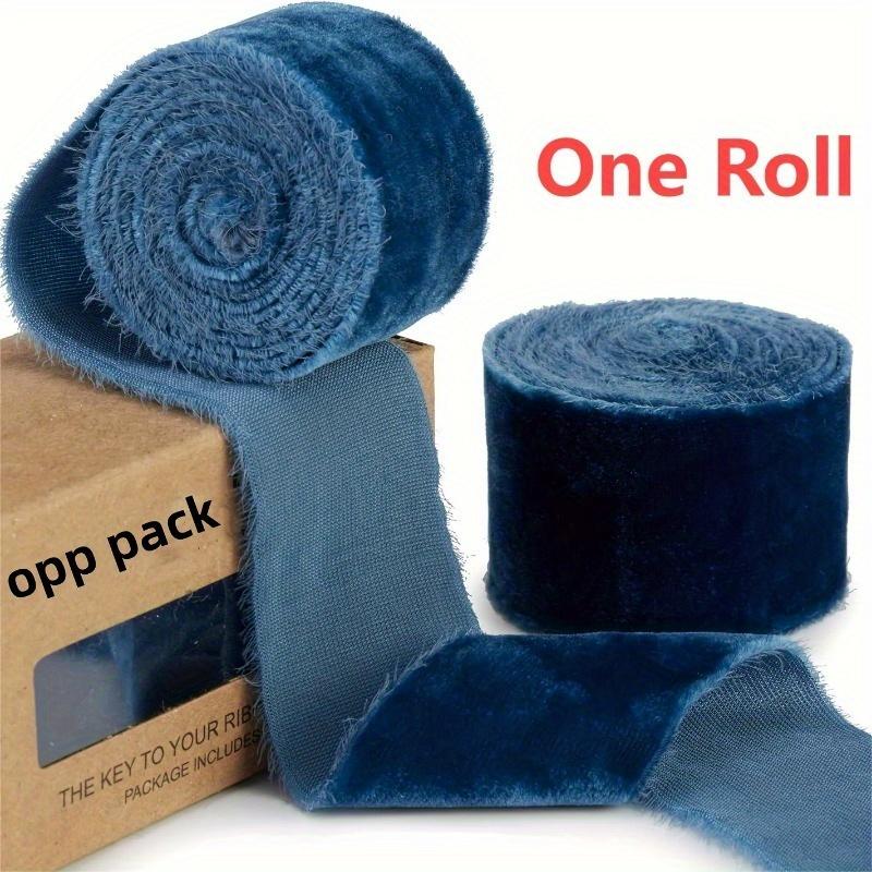 Colorful Velvet Ribbon: 1.5 Inch X 138 Cm (54 Inch) Handmade Tassel Trimmed Velvet Ribbon Present Packaging