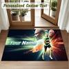 Crystal Velvet Square Rug Custom NameErling Haaland Pattern Non Slip Home Floor Decor Rug