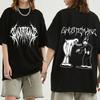 Ghostemane Double Sided Print T-Shirt Oversized Men 100 Cotton Tshirt Fashion Women Hip Hop Metal Gothic Rock T Shirt Streetwear