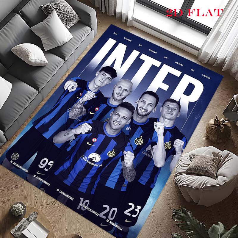 Inter Milan Carpet Rug for Living Room Bedroom Home Sofa Decoration,Kids play Nonslip Floor Mat