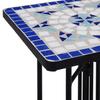 VidaXL Beistelltisch Mosaik Keramik Blau und Weiß