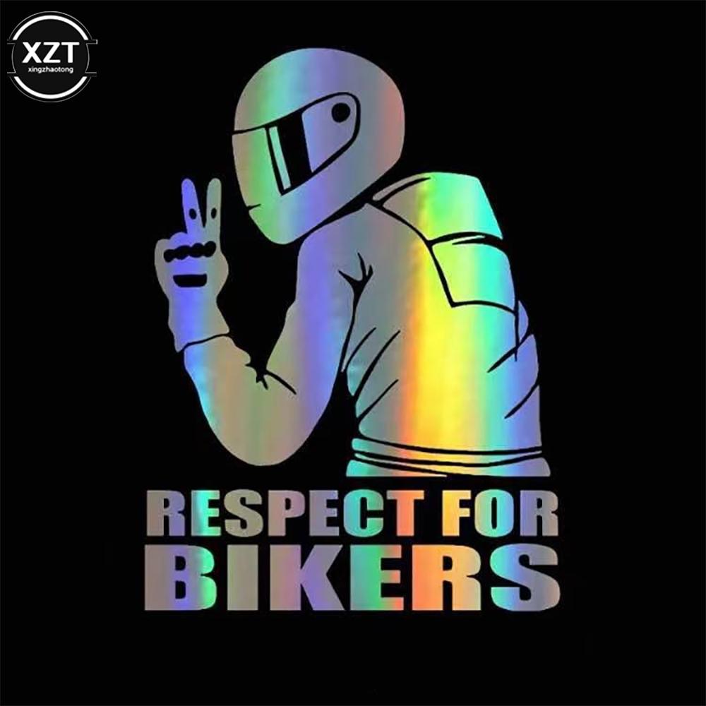 Creative Respect Biker Sticker For On Car Motorcycle Vinyl 3D Stickers Motorcycle Vinyl 3D Stickers And Decals 15x11CM