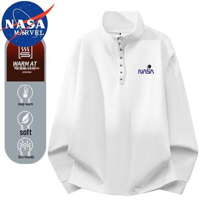NASA MARVEL Men's German Velvet Stand-Up Collar Pullover