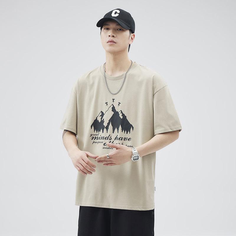 T-shirt Men's Trend Men's Loose Casual Printed Half Sleeved Clothing New Versatile Men's Short Sleeved Shirt