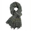 Tassel Winter Men's Scarves Cotton Linen Yarn-dyed Neckerchief  Wrap Casual Long Scarf  Outdoor