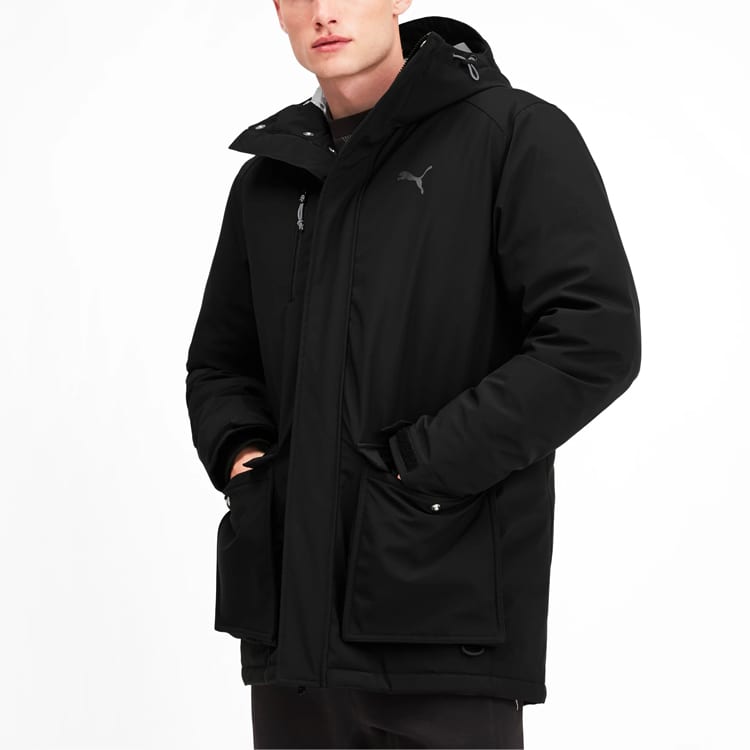 PUMA Down Jackets Men's Black Hooded Moderate 595285-01