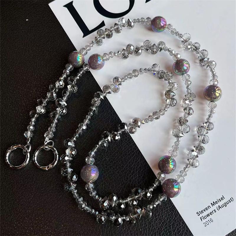 Water Drop Crystal Phone Chain With Beaded Handcrafted Strap For Women And Men