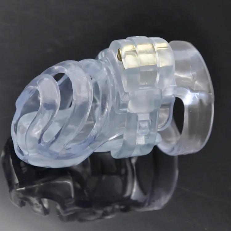 Bdsm Sex Toys for Men Sexy Product Natural Resin 3D Male PA-hook Chastity Cage Men Chastity Lock Device Penis Sleeve